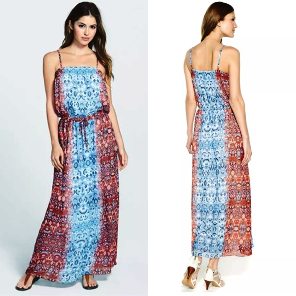 - Vince Camuto M Blue/Red Tank Maxidress! NEW!